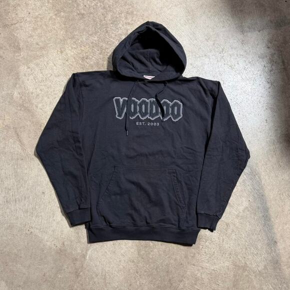 Black Voodoo Doughnuts Embroidered Logo Hoodie - Picture 1 of 8